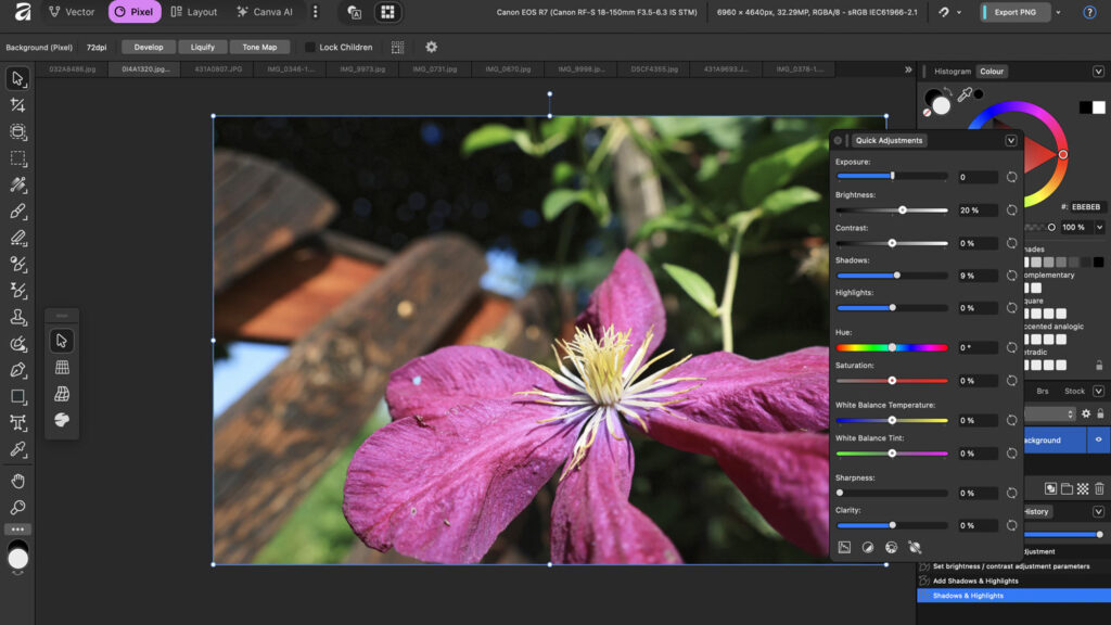  Affinity - program na úpravu fotek zdarma - rychlé úpravy