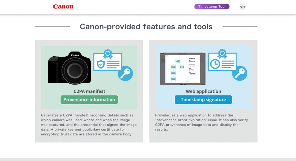Canon a ověřování původu - původ a razítko