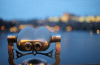 Canon RF 45mm F1.2 STM - recenze - Praha večer