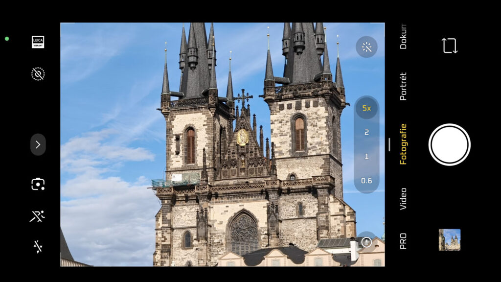 Xiaomi 15T Pro teleobjektiv - detail aplikace