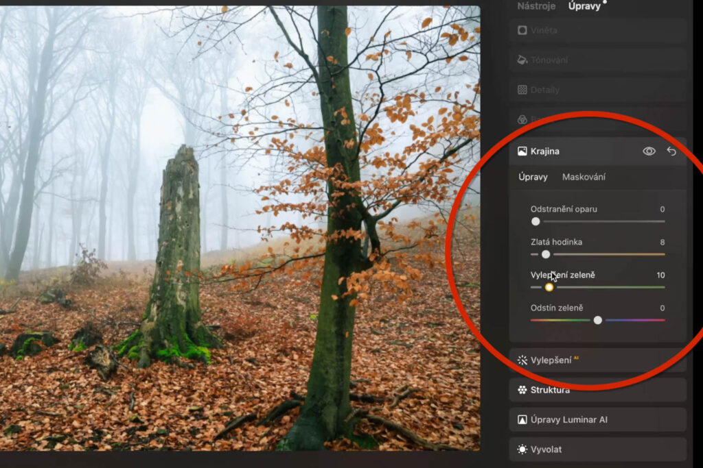 Luminar Neo a AI Asistent - speciální úpravy